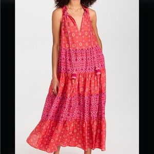 Figue Betty Tiered Mixed-Print Maxi Dress